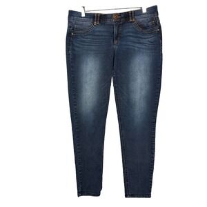 Democracy‎ Jeans Womens 14 Blue Ab Technology Skinny Dark Wash Slimming Panel